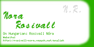 nora rosivall business card
